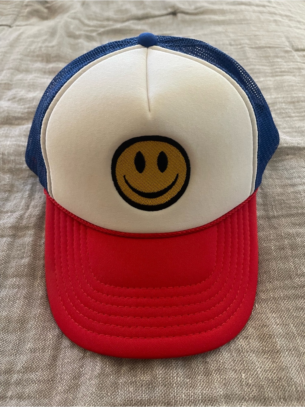 OTTO Blue Mesh Trucker Cap with Red Logo